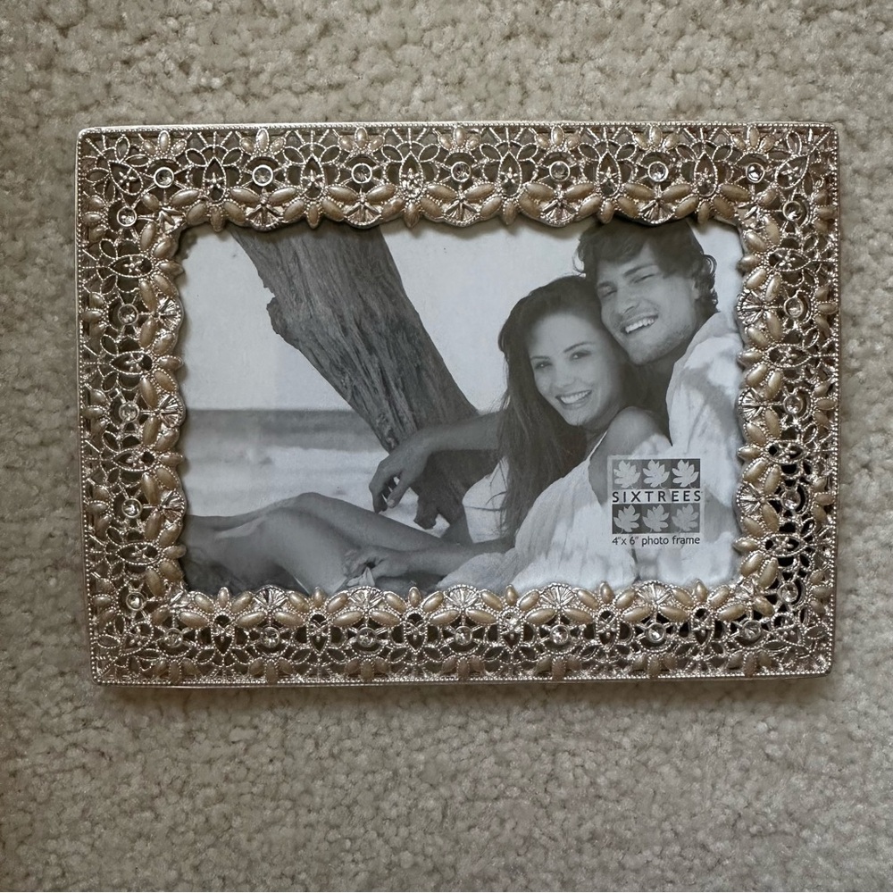Silver and Pink Photo Frame